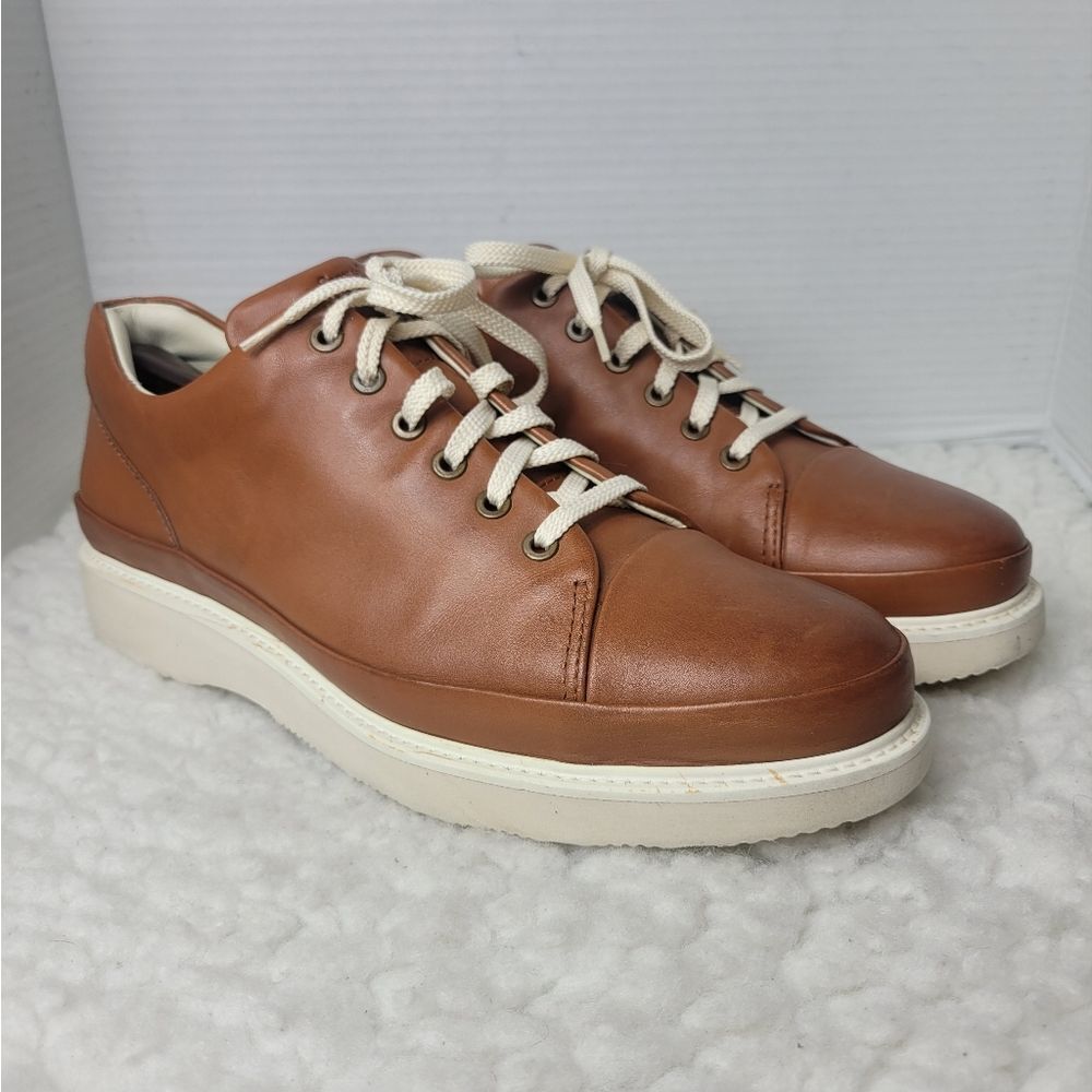 Samuel Hubbard Fast lace Up Mens Derby Sneaker Size 10.5 Brown Leather Shoes